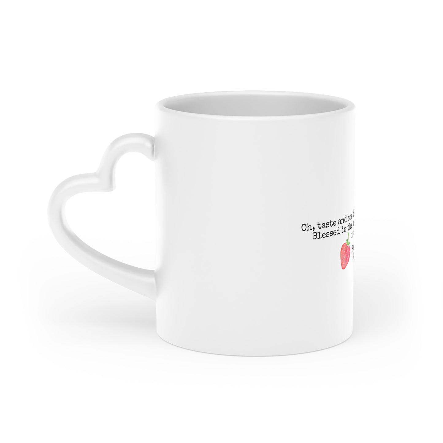 Inspirational Heart-Shaped Mug | Encouraging Gift for Friends, Cozy Coffee Time, Bible Verse, Home Decor, Unique Present