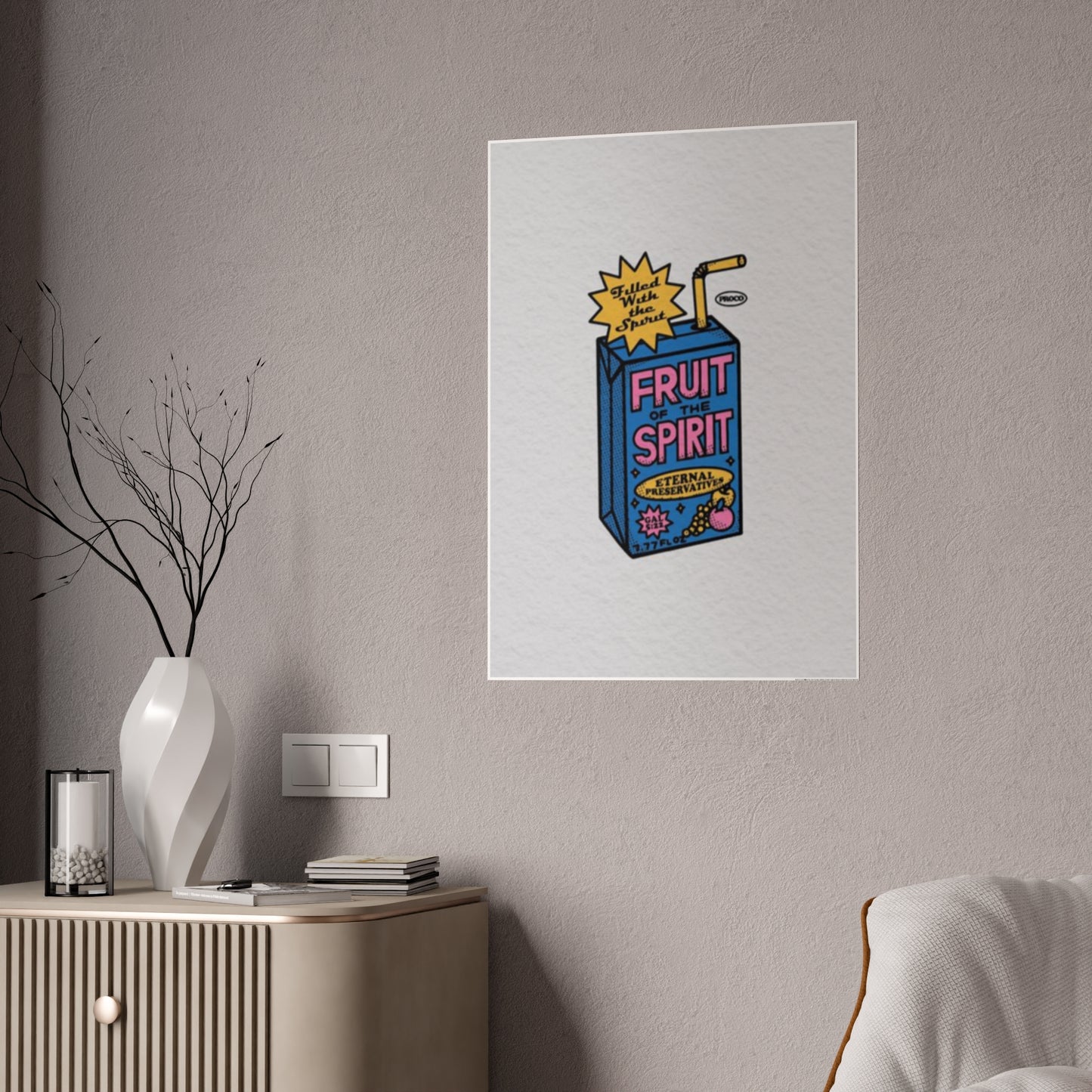 Fruit of the Spirit Gloss Poster, Inspirational Wall Art, Kid's Room Decor, Christian Gift, Motivational Print