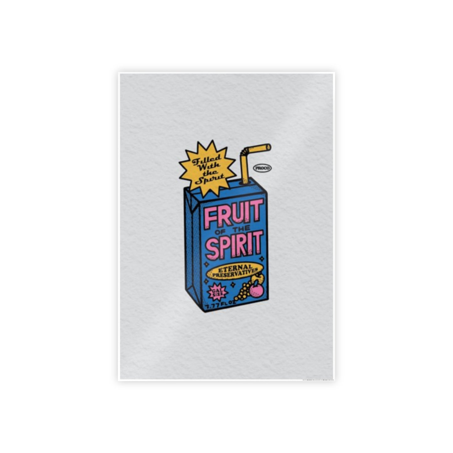 Fruit of the Spirit Gloss Poster, Inspirational Wall Art, Kid's Room Decor, Christian Gift, Motivational Print