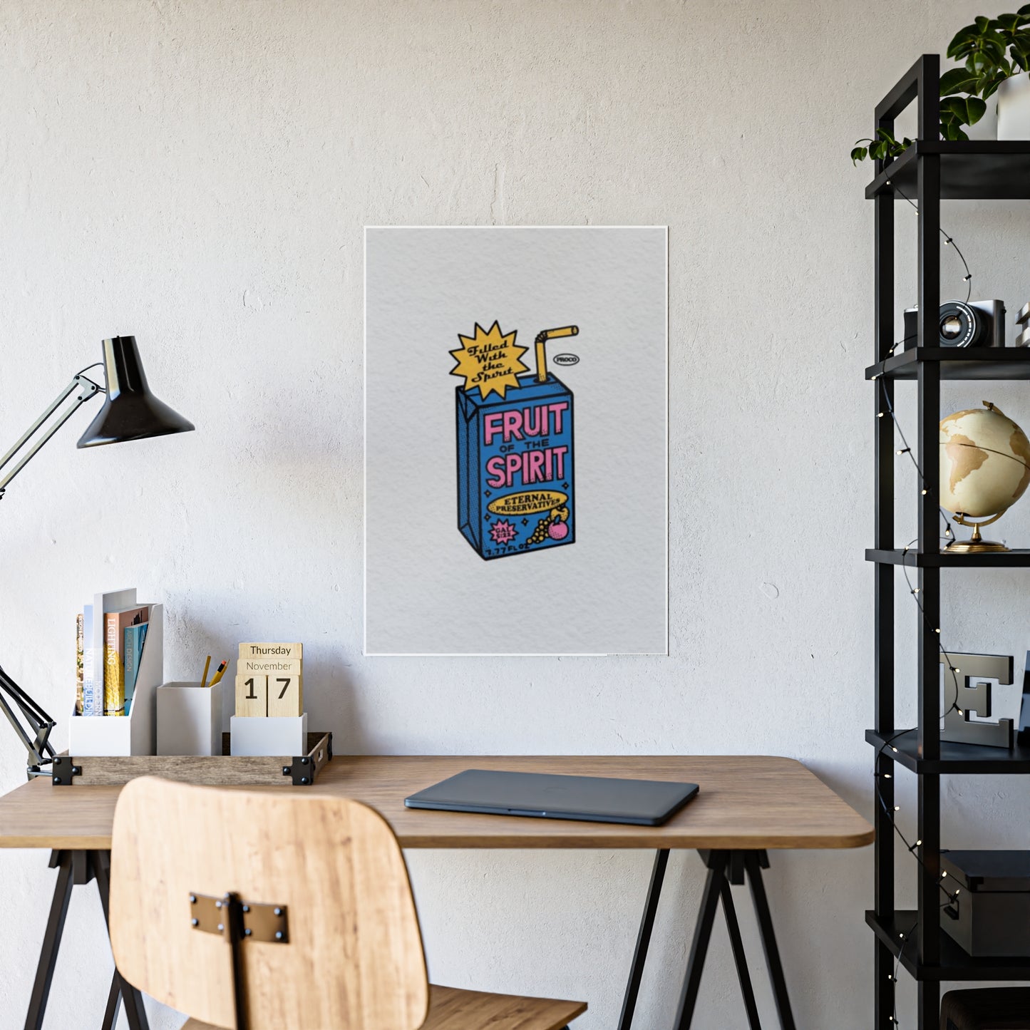 Fruit of the Spirit Gloss Poster, Inspirational Wall Art, Kid's Room Decor, Christian Gift, Motivational Print