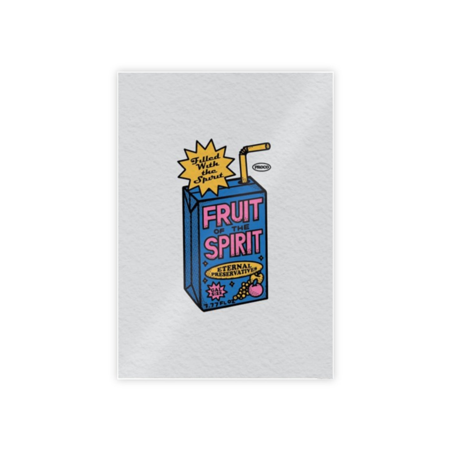 Fruit of the Spirit Gloss Poster, Inspirational Wall Art, Kid's Room Decor, Christian Gift, Motivational Print