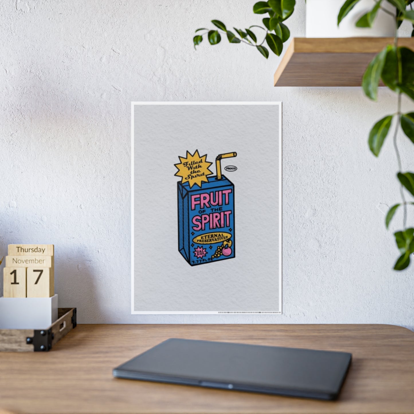 Fruit of the Spirit Gloss Poster, Inspirational Wall Art, Kid's Room Decor, Christian Gift, Motivational Print