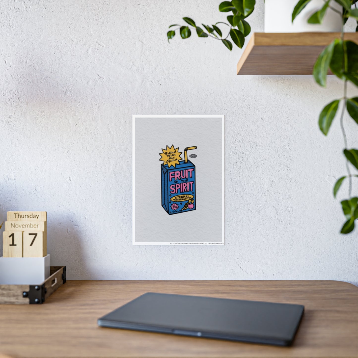 Fruit of the Spirit Gloss Poster, Inspirational Wall Art, Kid's Room Decor, Christian Gift, Motivational Print