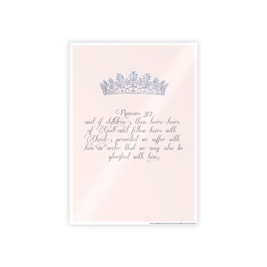 Majestic Gloss Poster of Inspiration, Royal Crown Wall Art, Elegant Home Decor, Motivational Quote Print, Perfect Gift for All Occasions