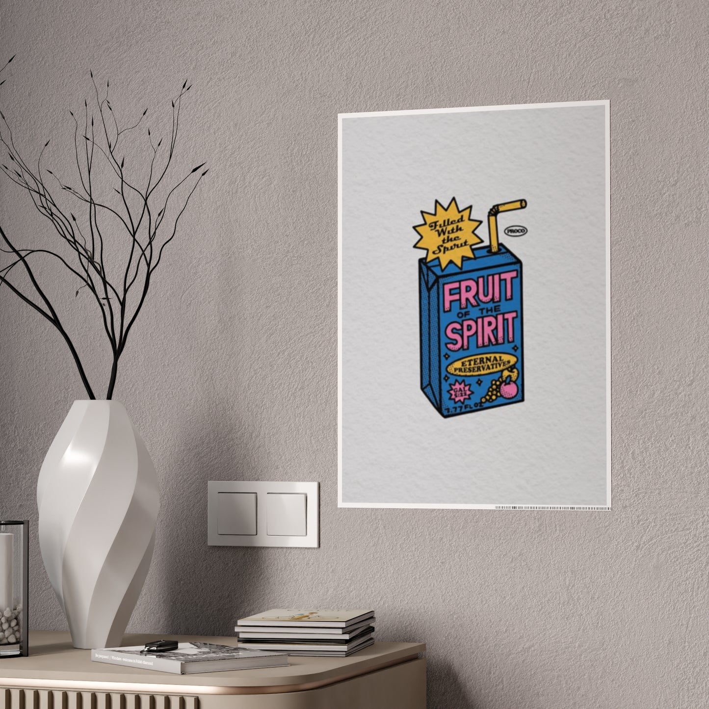 Fruit of the Spirit Gloss Poster, Inspirational Wall Art, Kid's Room Decor, Christian Gift, Motivational Print