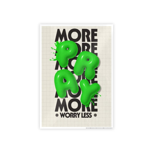 Inspirational Gloss Posters, Motivational Wall Art, Home Decor, Gift for Friends, Faith-Based Design, Modern Typography