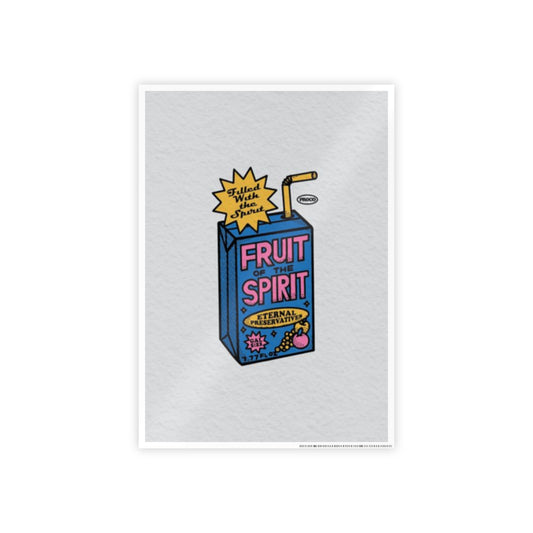 Fruit of the Spirit Gloss Poster, Inspirational Wall Art, Kid's Room Decor, Christian Gift, Motivational Print