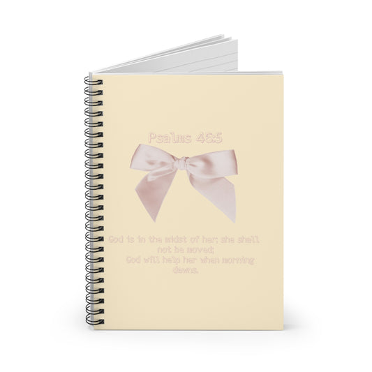 Inspirational Spiral Notebook with Psalms Quote, Motivational Journal, Christian Gift, Pink Ribbon Notebook, Prayer Journal, Self-Care [...]