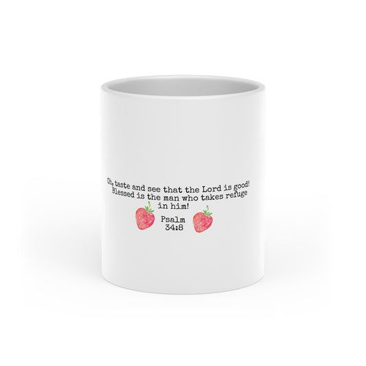 Inspirational Heart-Shaped Mug | Encouraging Gift for Friends, Cozy Coffee Time, Bible Verse, Home Decor, Unique Present