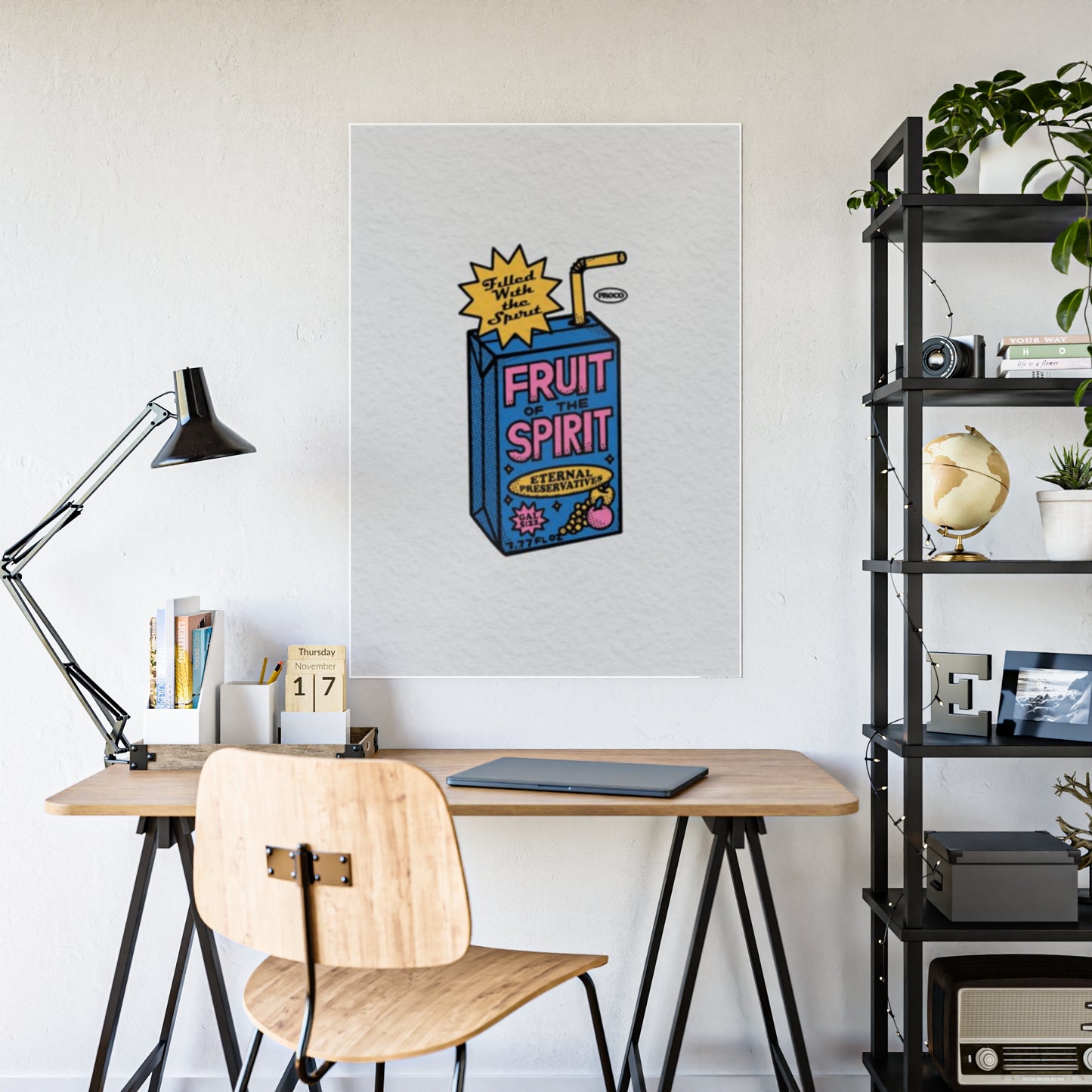 Fruit of the Spirit Gloss Poster, Inspirational Wall Art, Kid's Room Decor, Christian Gift, Motivational Print
